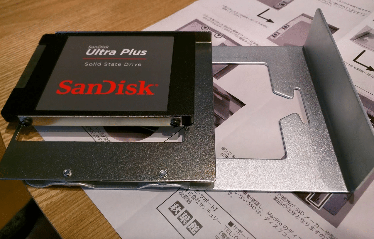 ssd mounter for mac pro with sandisk 128gb